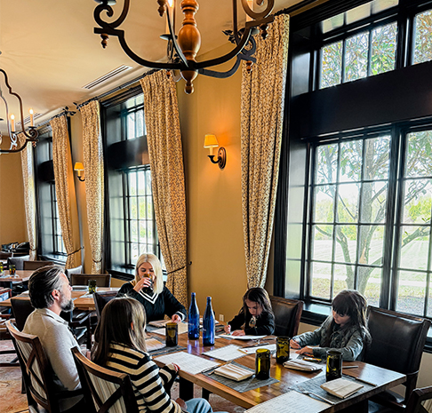 family dines at Gold cup