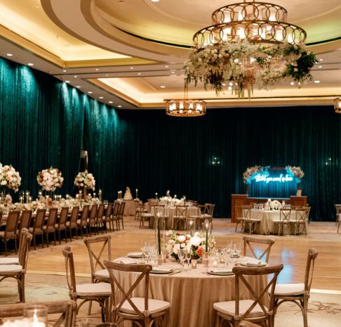 Event setup in the grand ballroom
