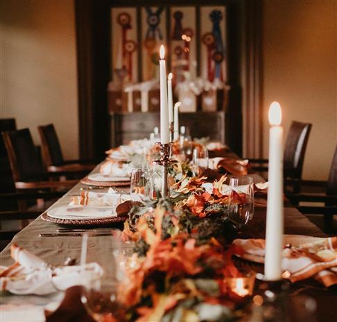 festive table setup in upperville