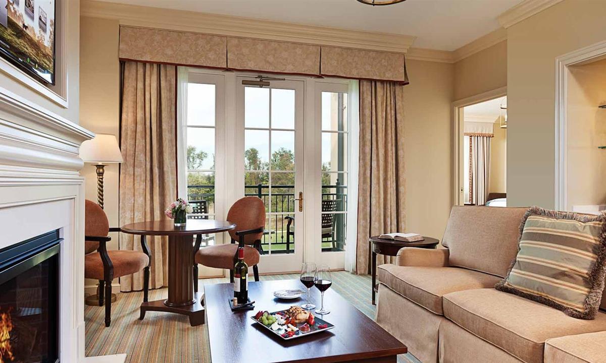View of a large living room within the hotel rooms