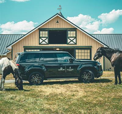 Lexus SUV parked outside of Equestrian Center