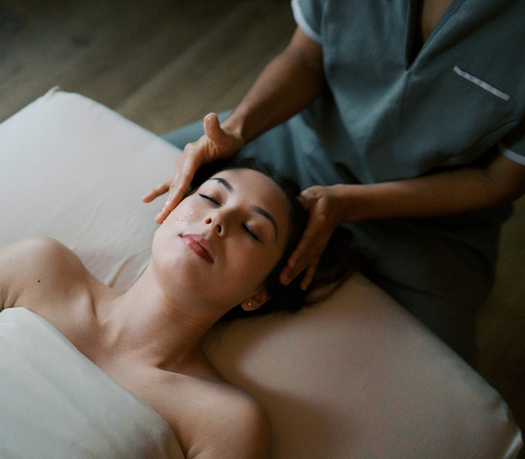 woman relaxing for a spa treatment